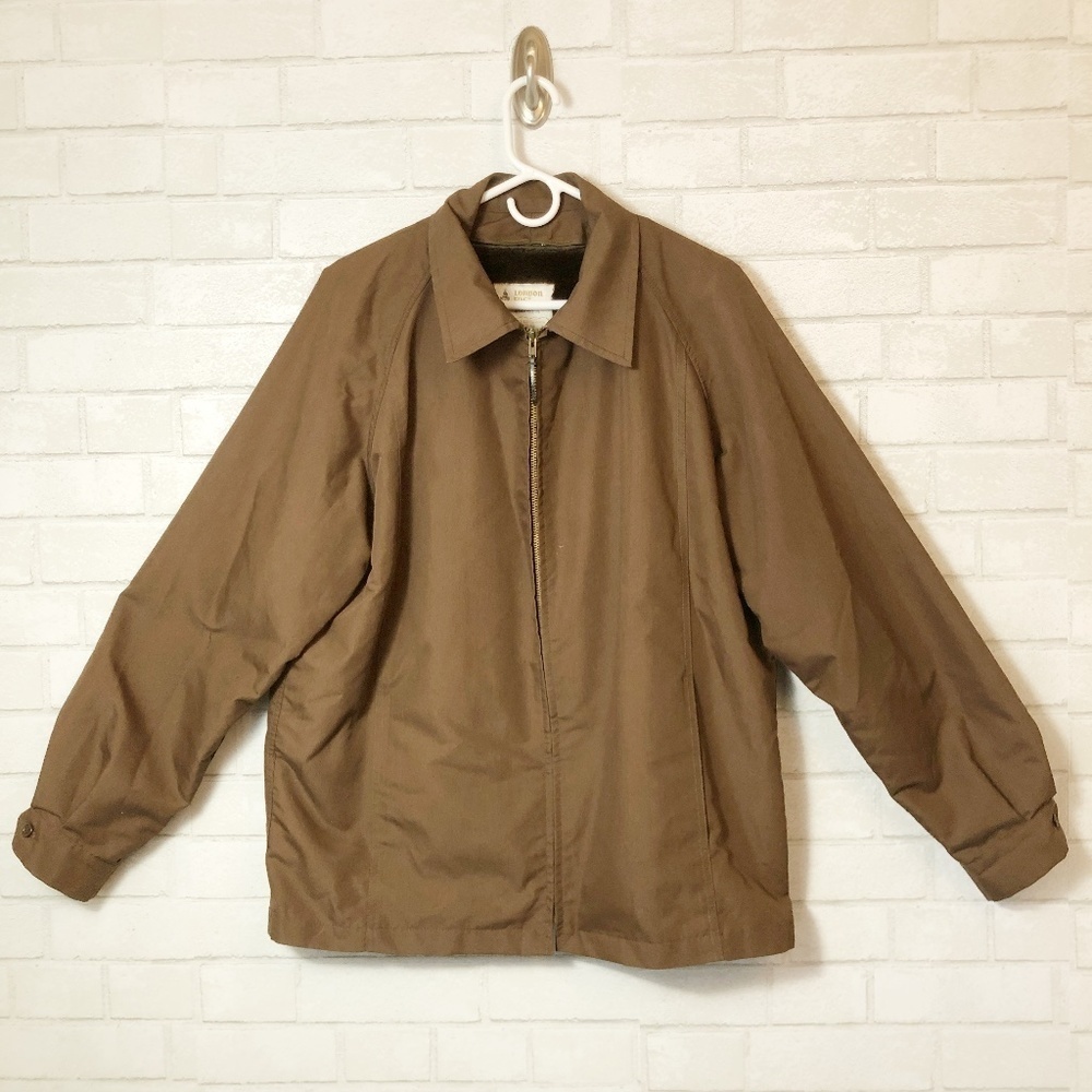 Men's Brown Casual Zip-Front Jacket
